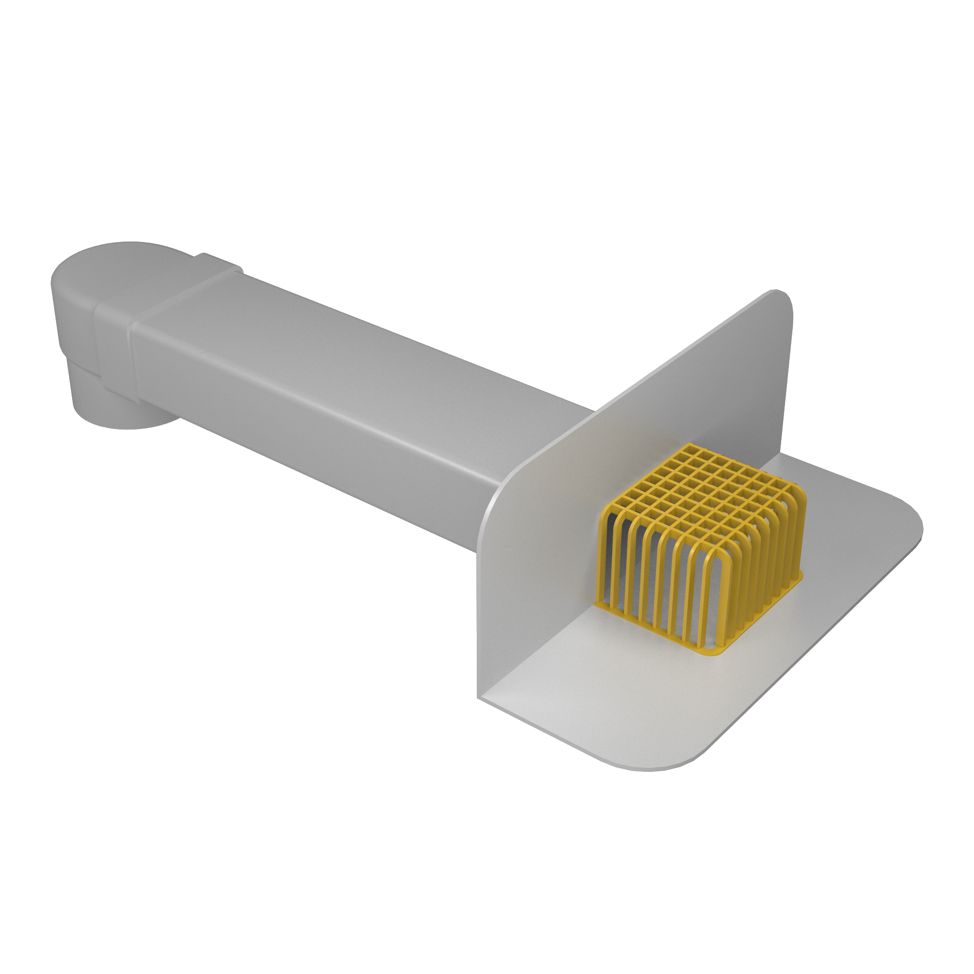 ПВХ воронка парапетная TERMOCLIP 65х100 мм, длина 550 мм с отводом Ø100 мм (фото 1)